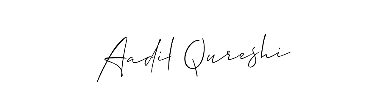 Design your own signature with our free online signature maker. With this signature software, you can create a handwritten (Allison_Script) signature for name Aadil Qureshi. Aadil Qureshi signature style 2 images and pictures png