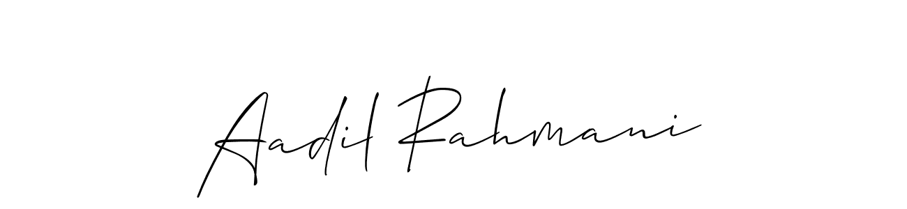 It looks lik you need a new signature style for name Aadil Rahmani. Design unique handwritten (Allison_Script) signature with our free signature maker in just a few clicks. Aadil Rahmani signature style 2 images and pictures png