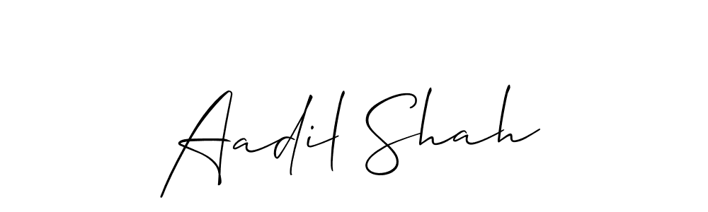 Use a signature maker to create a handwritten signature online. With this signature software, you can design (Allison_Script) your own signature for name Aadil Shah. Aadil Shah signature style 2 images and pictures png