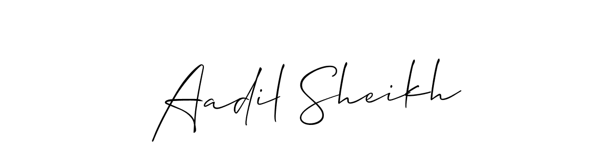 How to Draw Aadil Sheikh signature style? Allison_Script is a latest design signature styles for name Aadil Sheikh. Aadil Sheikh signature style 2 images and pictures png