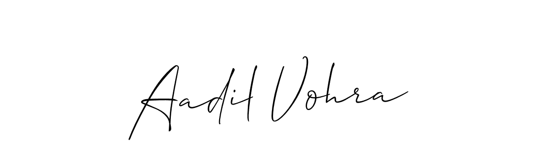 Aadil Vohra stylish signature style. Best Handwritten Sign (Allison_Script) for my name. Handwritten Signature Collection Ideas for my name Aadil Vohra. Aadil Vohra signature style 2 images and pictures png