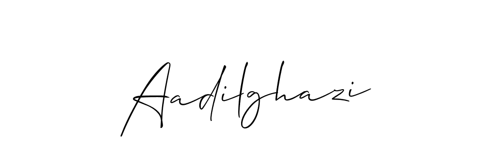 How to make Aadilghazi signature? Allison_Script is a professional autograph style. Create handwritten signature for Aadilghazi name. Aadilghazi signature style 2 images and pictures png