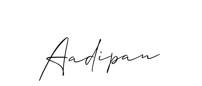 Create a beautiful signature design for name Aadipan. With this signature (Allison_Script) fonts, you can make a handwritten signature for free. Aadipan signature style 2 images and pictures png