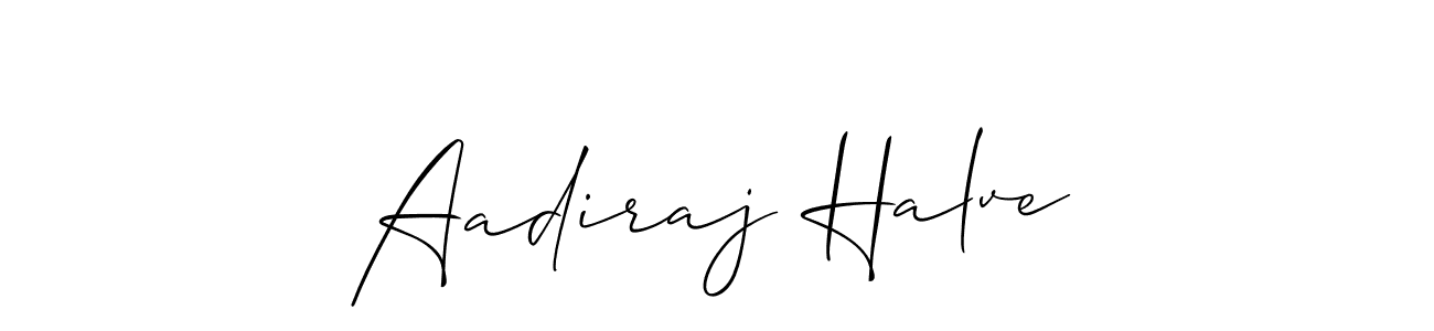 Make a beautiful signature design for name Aadiraj Halve. With this signature (Allison_Script) style, you can create a handwritten signature for free. Aadiraj Halve signature style 2 images and pictures png