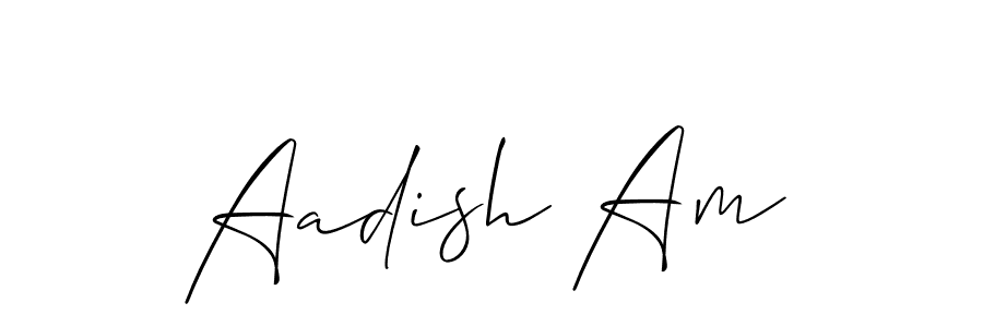 Similarly Allison_Script is the best handwritten signature design. Signature creator online .You can use it as an online autograph creator for name Aadish Am. Aadish Am signature style 2 images and pictures png