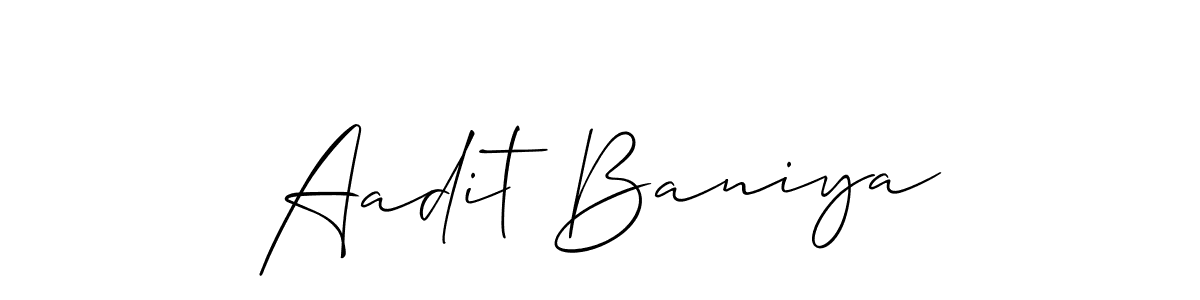 Best and Professional Signature Style for Aadit Baniya. Allison_Script Best Signature Style Collection. Aadit Baniya signature style 2 images and pictures png