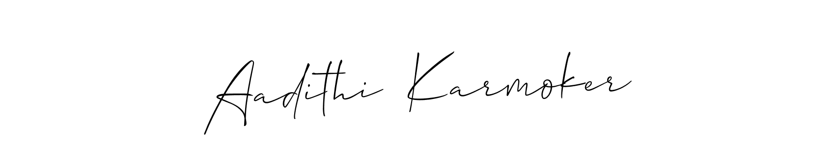 Best and Professional Signature Style for Aadithi  Karmoker. Allison_Script Best Signature Style Collection. Aadithi  Karmoker signature style 2 images and pictures png