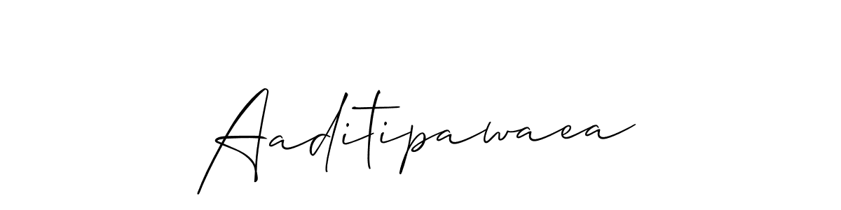 It looks lik you need a new signature style for name Aaditipawaea. Design unique handwritten (Allison_Script) signature with our free signature maker in just a few clicks. Aaditipawaea signature style 2 images and pictures png