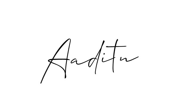 It looks lik you need a new signature style for name Aaditn. Design unique handwritten (Allison_Script) signature with our free signature maker in just a few clicks. Aaditn signature style 2 images and pictures png