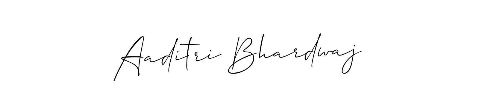 The best way (Allison_Script) to make a short signature is to pick only two or three words in your name. The name Aaditri Bhardwaj include a total of six letters. For converting this name. Aaditri Bhardwaj signature style 2 images and pictures png