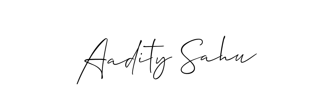Create a beautiful signature design for name Aadity Sahu. With this signature (Allison_Script) fonts, you can make a handwritten signature for free. Aadity Sahu signature style 2 images and pictures png