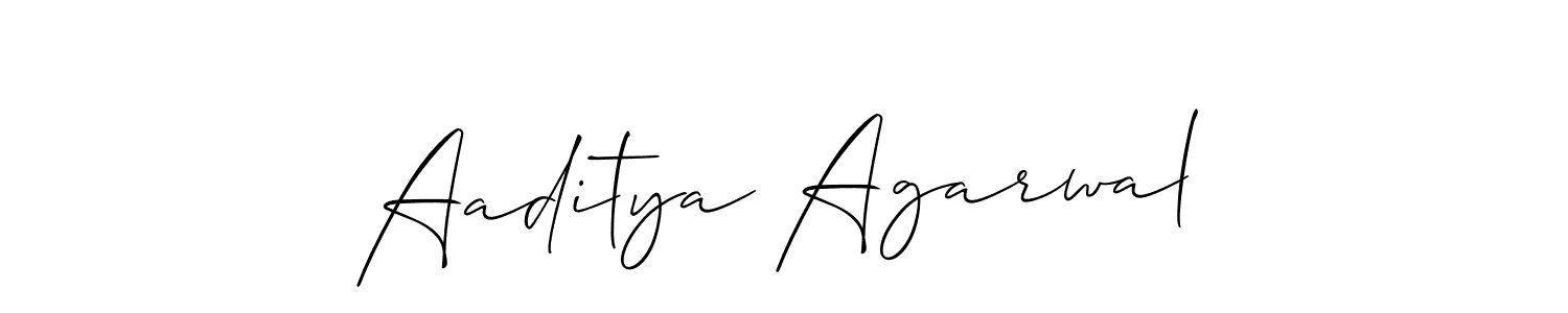 It looks lik you need a new signature style for name Aaditya Agarwal. Design unique handwritten (Allison_Script) signature with our free signature maker in just a few clicks. Aaditya Agarwal signature style 2 images and pictures png