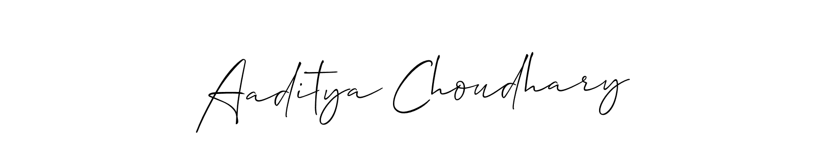 Create a beautiful signature design for name Aaditya Choudhary. With this signature (Allison_Script) fonts, you can make a handwritten signature for free. Aaditya Choudhary signature style 2 images and pictures png