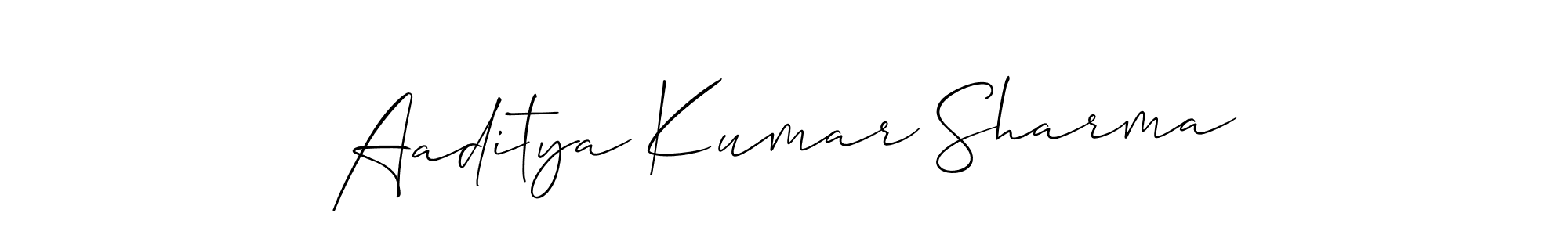 Design your own signature with our free online signature maker. With this signature software, you can create a handwritten (Allison_Script) signature for name Aaditya Kumar Sharma. Aaditya Kumar Sharma signature style 2 images and pictures png