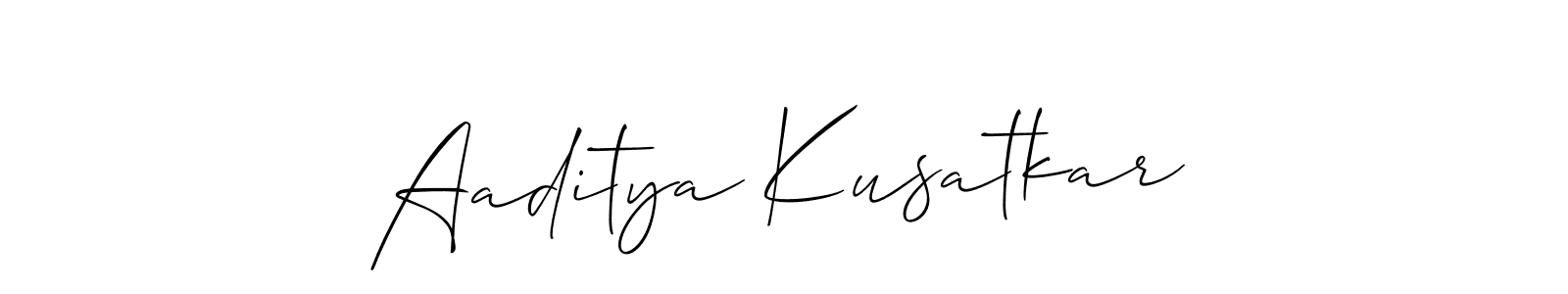 How to Draw Aaditya Kusatkar signature style? Allison_Script is a latest design signature styles for name Aaditya Kusatkar. Aaditya Kusatkar signature style 2 images and pictures png