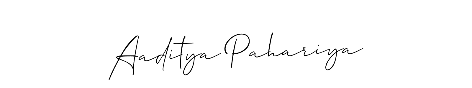 Aaditya Pahariya stylish signature style. Best Handwritten Sign (Allison_Script) for my name. Handwritten Signature Collection Ideas for my name Aaditya Pahariya. Aaditya Pahariya signature style 2 images and pictures png