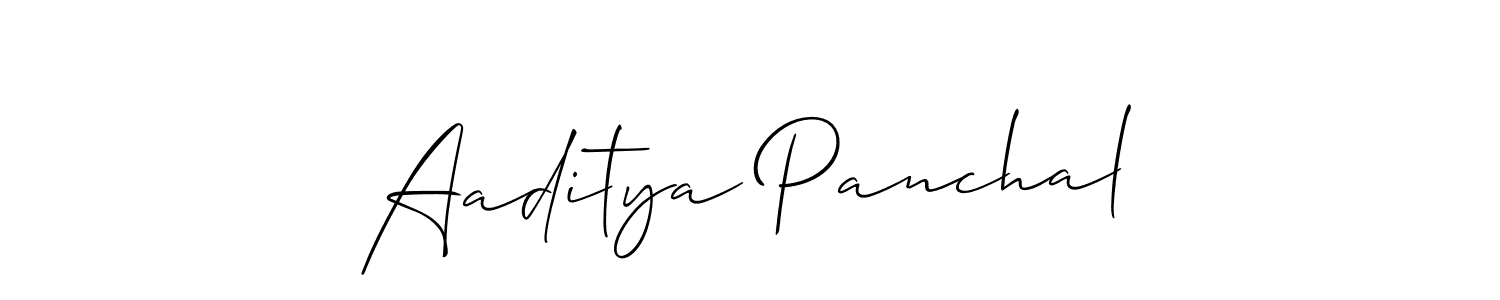 It looks lik you need a new signature style for name Aaditya Panchal. Design unique handwritten (Allison_Script) signature with our free signature maker in just a few clicks. Aaditya Panchal signature style 2 images and pictures png