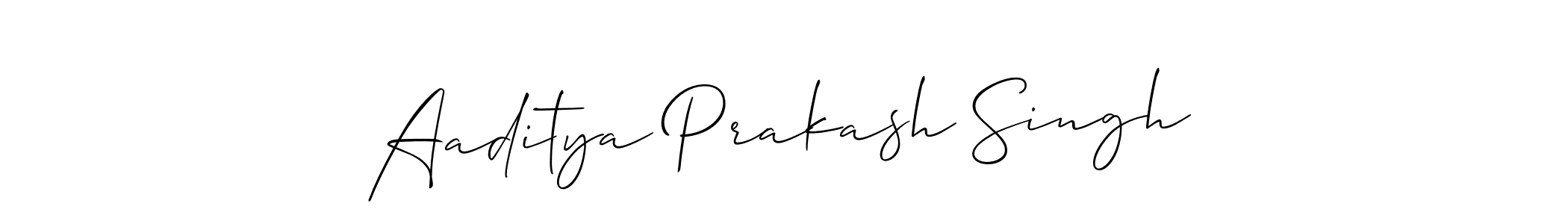 How to make Aaditya Prakash Singh signature? Allison_Script is a professional autograph style. Create handwritten signature for Aaditya Prakash Singh name. Aaditya Prakash Singh signature style 2 images and pictures png