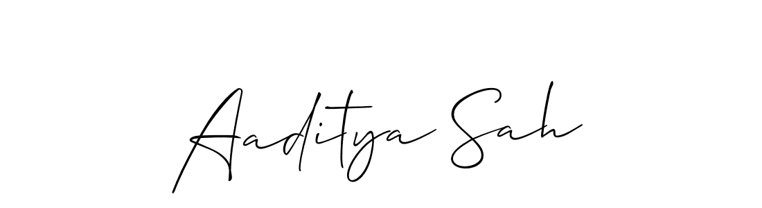 Also we have Aaditya Sah name is the best signature style. Create professional handwritten signature collection using Allison_Script autograph style. Aaditya Sah signature style 2 images and pictures png