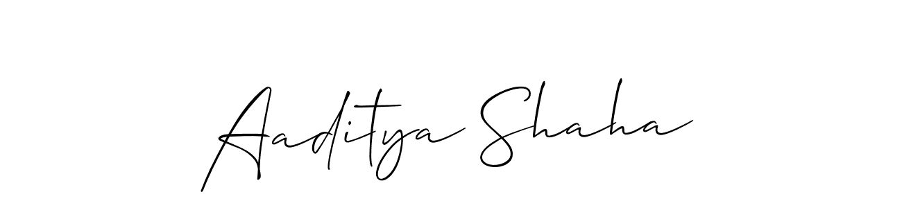 Make a short Aaditya Shaha signature style. Manage your documents anywhere anytime using Allison_Script. Create and add eSignatures, submit forms, share and send files easily. Aaditya Shaha signature style 2 images and pictures png