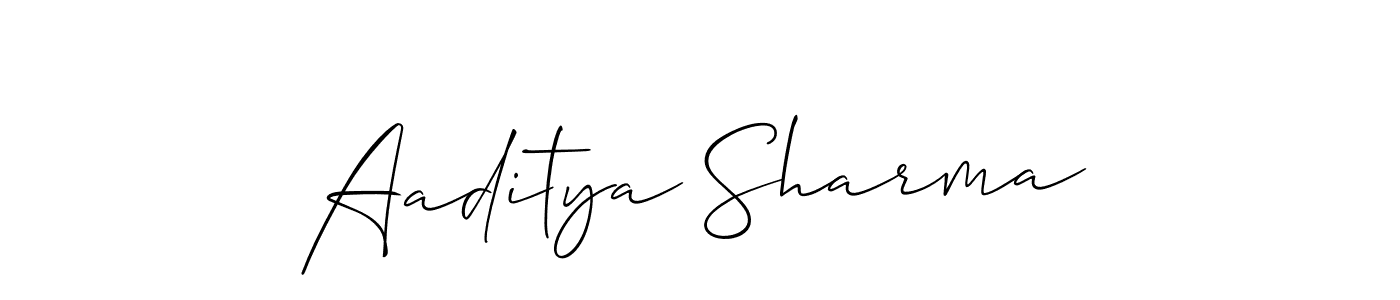 It looks lik you need a new signature style for name Aaditya Sharma. Design unique handwritten (Allison_Script) signature with our free signature maker in just a few clicks. Aaditya Sharma signature style 2 images and pictures png