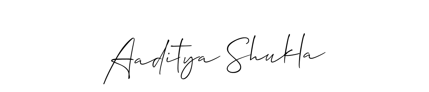 Also You can easily find your signature by using the search form. We will create Aaditya Shukla name handwritten signature images for you free of cost using Allison_Script sign style. Aaditya Shukla signature style 2 images and pictures png