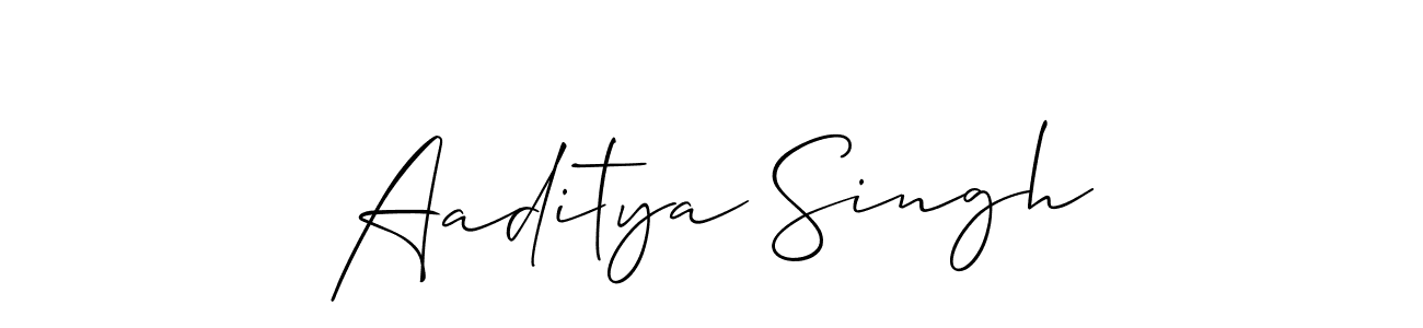 Allison_Script is a professional signature style that is perfect for those who want to add a touch of class to their signature. It is also a great choice for those who want to make their signature more unique. Get Aaditya Singh name to fancy signature for free. Aaditya Singh signature style 2 images and pictures png