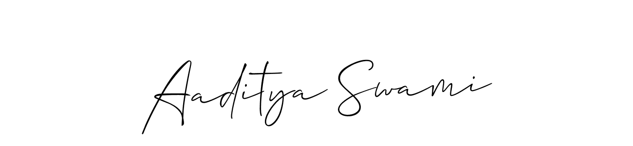 The best way (Allison_Script) to make a short signature is to pick only two or three words in your name. The name Aaditya Swami include a total of six letters. For converting this name. Aaditya Swami signature style 2 images and pictures png