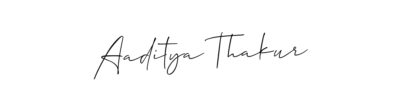 How to make Aaditya Thakur signature? Allison_Script is a professional autograph style. Create handwritten signature for Aaditya Thakur name. Aaditya Thakur signature style 2 images and pictures png