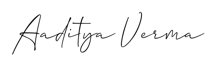 Express your personality with a custom Aaditya Verma signature crafted with Allison_Script typography. Free transparent PNG download available. Aaditya Verma signature style 2 images and pictures png