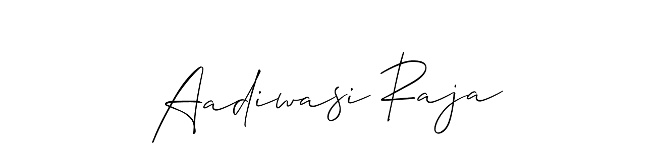 Use a signature maker to create a handwritten signature online. With this signature software, you can design (Allison_Script) your own signature for name Aadiwasi Raja. Aadiwasi Raja signature style 2 images and pictures png