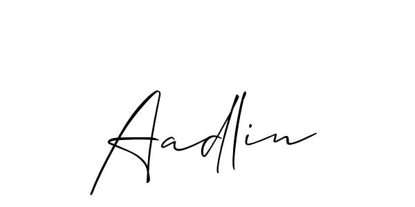 How to make Aadlin name signature. Use Allison_Script style for creating short signs online. This is the latest handwritten sign. Aadlin signature style 2 images and pictures png