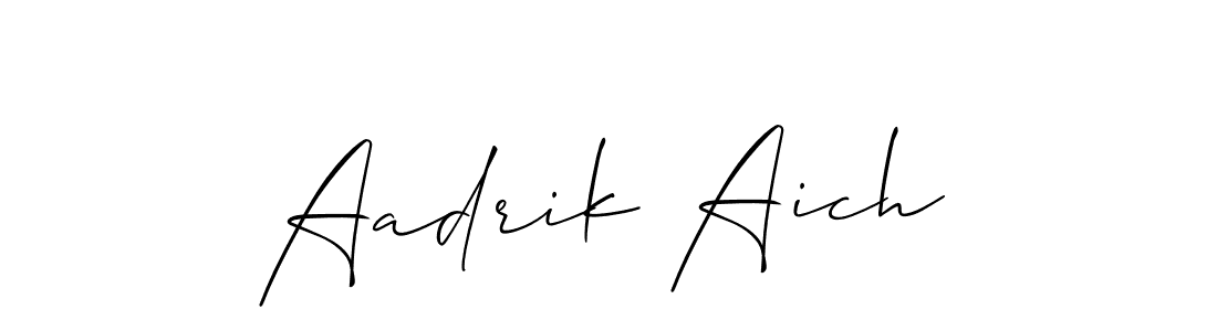 It looks lik you need a new signature style for name Aadrik Aich. Design unique handwritten (Allison_Script) signature with our free signature maker in just a few clicks. Aadrik Aich signature style 2 images and pictures png