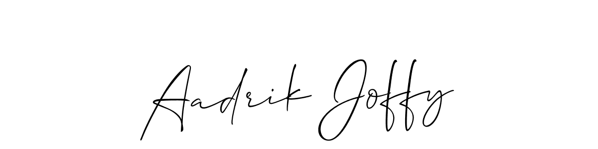 You can use this online signature creator to create a handwritten signature for the name Aadrik Joffy. This is the best online autograph maker. Aadrik Joffy signature style 2 images and pictures png