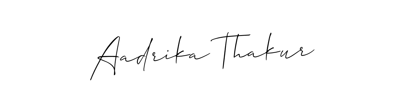 Create a beautiful signature design for name Aadrika Thakur. With this signature (Allison_Script) fonts, you can make a handwritten signature for free. Aadrika Thakur signature style 2 images and pictures png