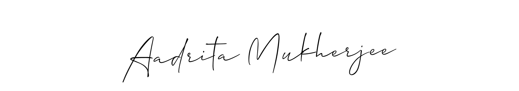 Aadrita Mukherjee stylish signature style. Best Handwritten Sign (Allison_Script) for my name. Handwritten Signature Collection Ideas for my name Aadrita Mukherjee. Aadrita Mukherjee signature style 2 images and pictures png