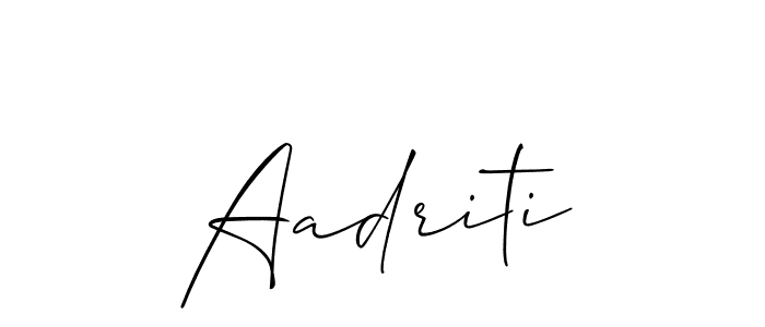 Create a beautiful signature design for name Aadriti. With this signature (Allison_Script) fonts, you can make a handwritten signature for free. Aadriti signature style 2 images and pictures png