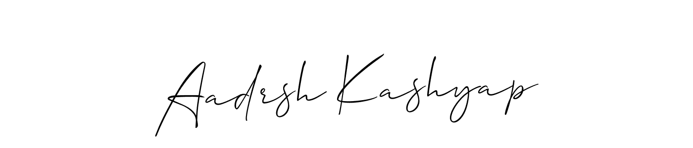 Create a beautiful signature design for name Aadrsh Kashyap. With this signature (Allison_Script) fonts, you can make a handwritten signature for free. Aadrsh Kashyap signature style 2 images and pictures png