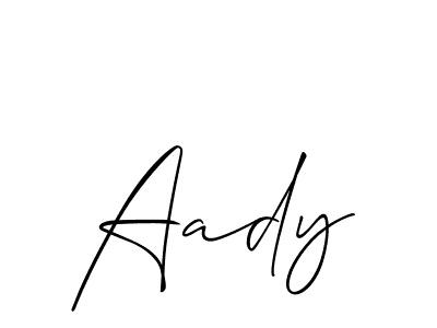 Aady stylish signature style. Best Handwritten Sign (Allison_Script) for my name. Handwritten Signature Collection Ideas for my name Aady. Aady signature style 2 images and pictures png