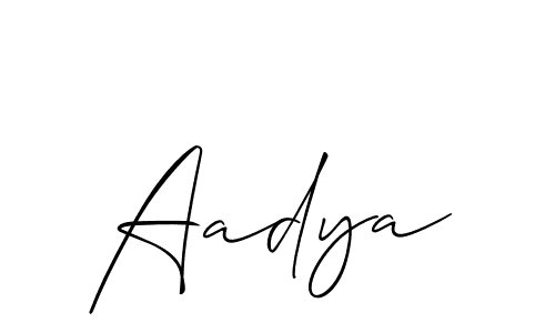 How to make Aadya name signature. Use Allison_Script style for creating short signs online. This is the latest handwritten sign. Aadya signature style 2 images and pictures png