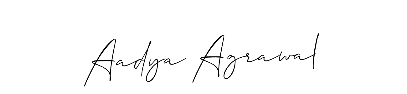 Create a beautiful signature design for name Aadya Agrawal. With this signature (Allison_Script) fonts, you can make a handwritten signature for free. Aadya Agrawal signature style 2 images and pictures png