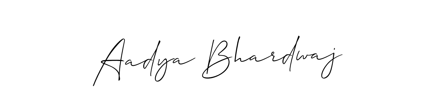 How to make Aadya Bhardwaj signature? Allison_Script is a professional autograph style. Create handwritten signature for Aadya Bhardwaj name. Aadya Bhardwaj signature style 2 images and pictures png