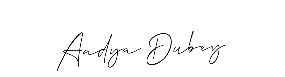 Also we have Aadya Dubey name is the best signature style. Create professional handwritten signature collection using Allison_Script autograph style. Aadya Dubey signature style 2 images and pictures png