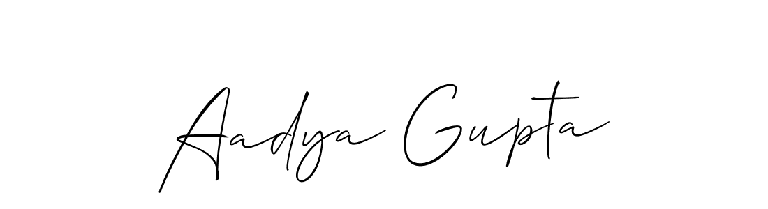 Make a short Aadya Gupta signature style. Manage your documents anywhere anytime using Allison_Script. Create and add eSignatures, submit forms, share and send files easily. Aadya Gupta signature style 2 images and pictures png