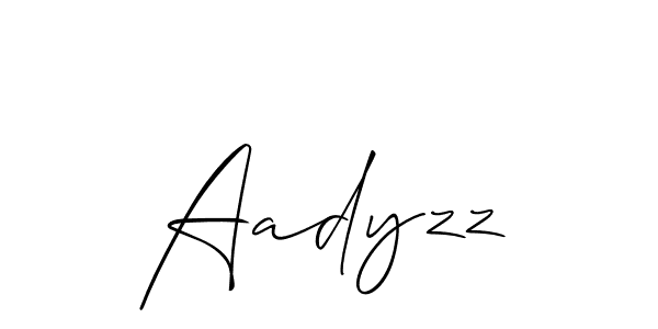 How to make Aadyzz name signature. Use Allison_Script style for creating short signs online. This is the latest handwritten sign. Aadyzz signature style 2 images and pictures png