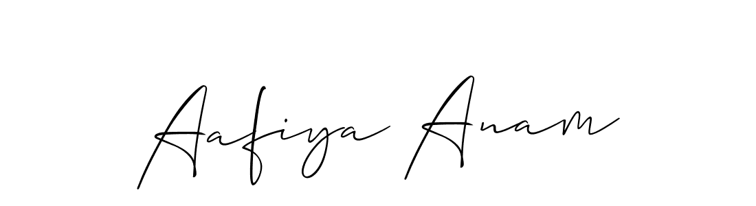 How to make Aafiya Anam signature? Allison_Script is a professional autograph style. Create handwritten signature for Aafiya Anam name. Aafiya Anam signature style 2 images and pictures png