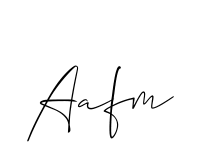 How to Draw Aafm signature style? Allison_Script is a latest design signature styles for name Aafm. Aafm signature style 2 images and pictures png