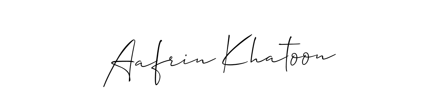 It looks lik you need a new signature style for name Aafrin Khatoon. Design unique handwritten (Allison_Script) signature with our free signature maker in just a few clicks. Aafrin Khatoon signature style 2 images and pictures png