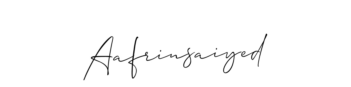 Also we have Aafrinsaiyed name is the best signature style. Create professional handwritten signature collection using Allison_Script autograph style. Aafrinsaiyed signature style 2 images and pictures png