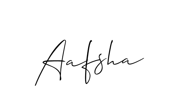 How to make Aafsha signature? Allison_Script is a professional autograph style. Create handwritten signature for Aafsha name. Aafsha signature style 2 images and pictures png